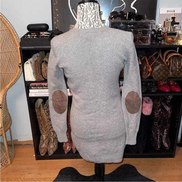 Polo Ralph Lauren Wool Cashmere Elbow Patch Sweater Dress, size small - Picture 2 of 7